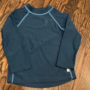 Kids Long Sleeve Navy Rash Guard Swim Shirt